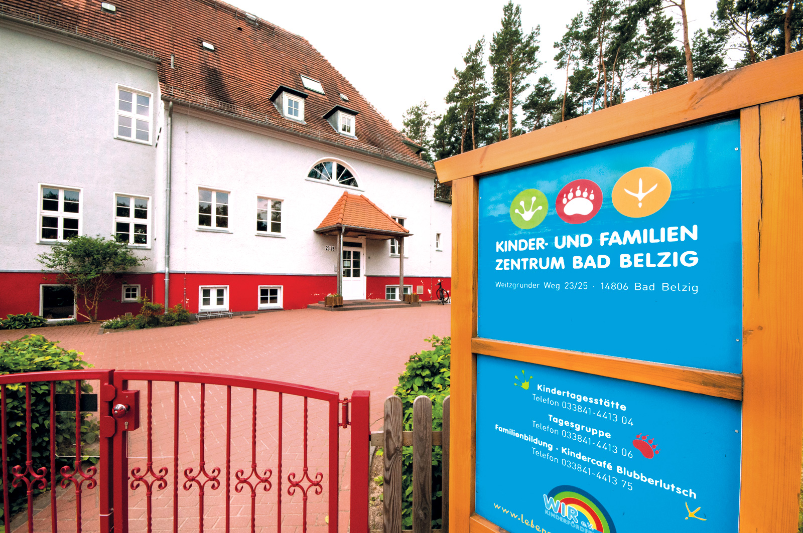 Eingangsbereich des Kinder- und Familienzentrums Bad Belzig